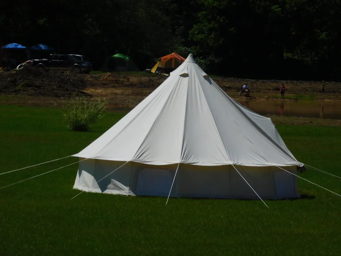 Bell tent at the campground